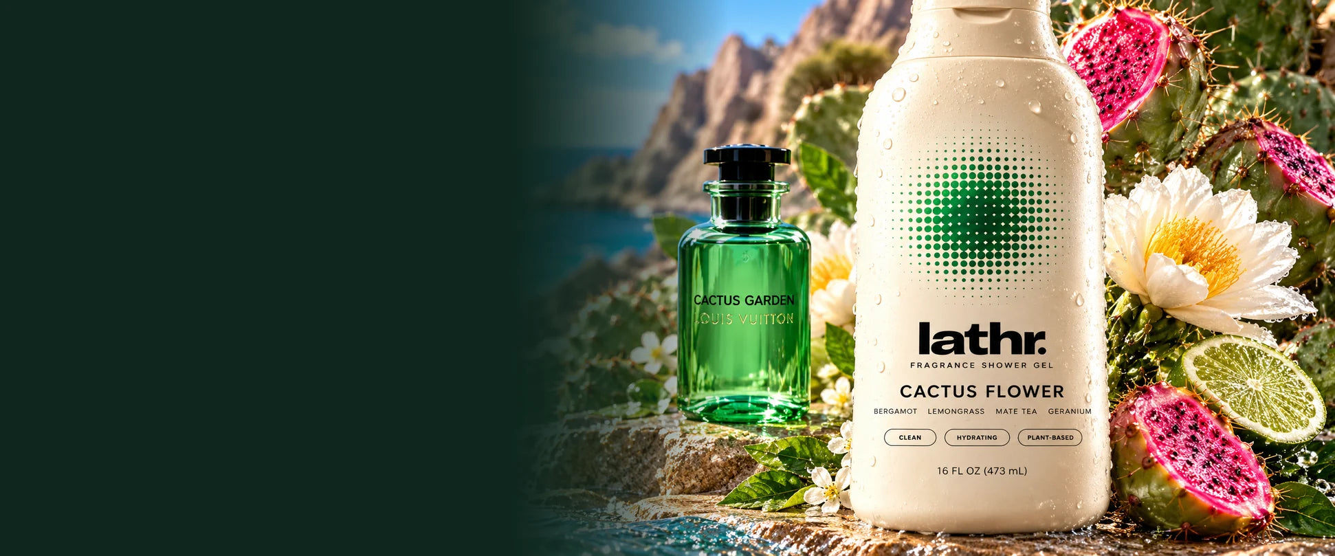 LATHR fragrance shower gels with citrus, flowers and water splash